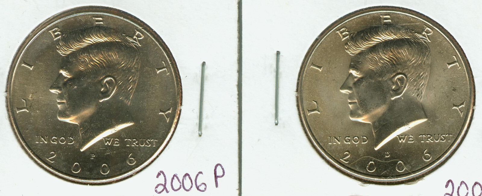 2006 P&D Kennedy Half Dollars Uncirculated BU NIFC