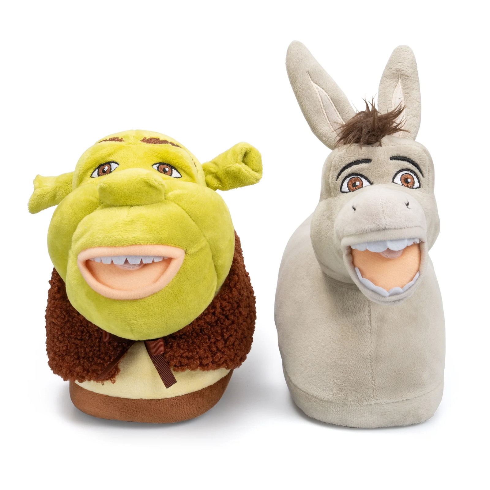 Dreamworks Shrek & Donkey Adult Plush Slippers 3D Size 9/10 BRAND NEW!