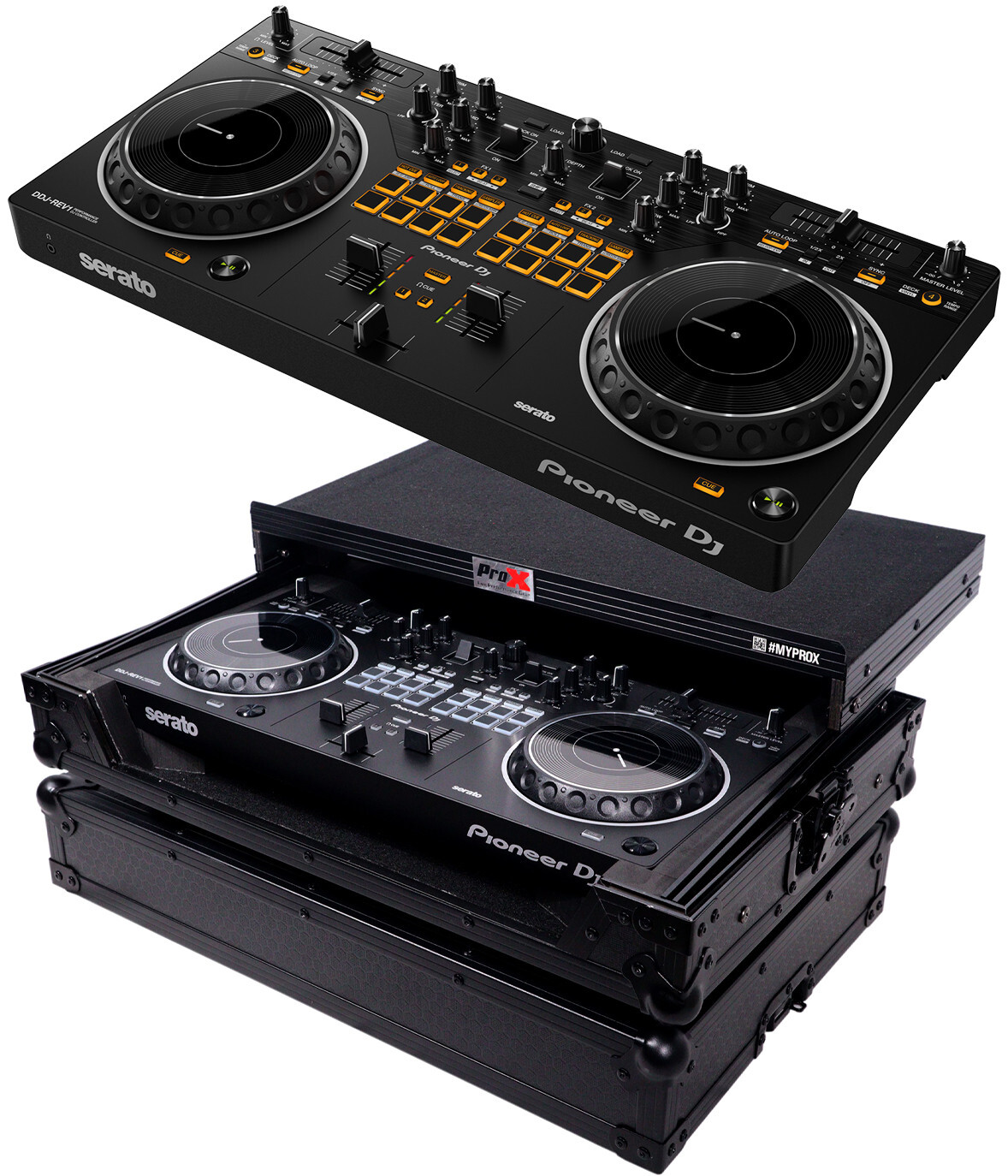 Pionee DDJ-REV1 Scratch-Style 2-Channel DJ controller + ProX X-DDJREV1LTBL Case
