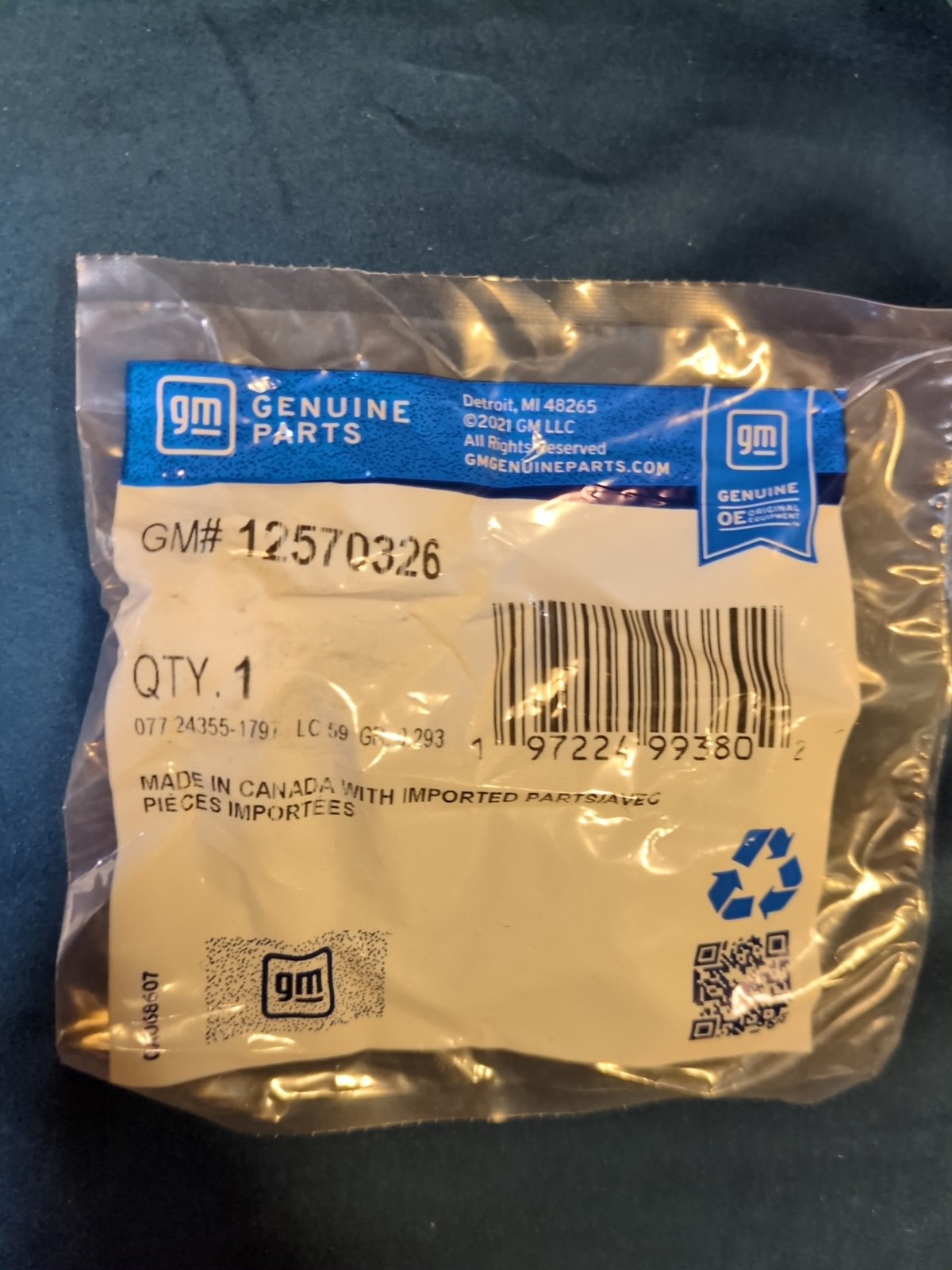 GM General Motors Part 12570326 Cylinder Head Dowel LS Series Set Of 4