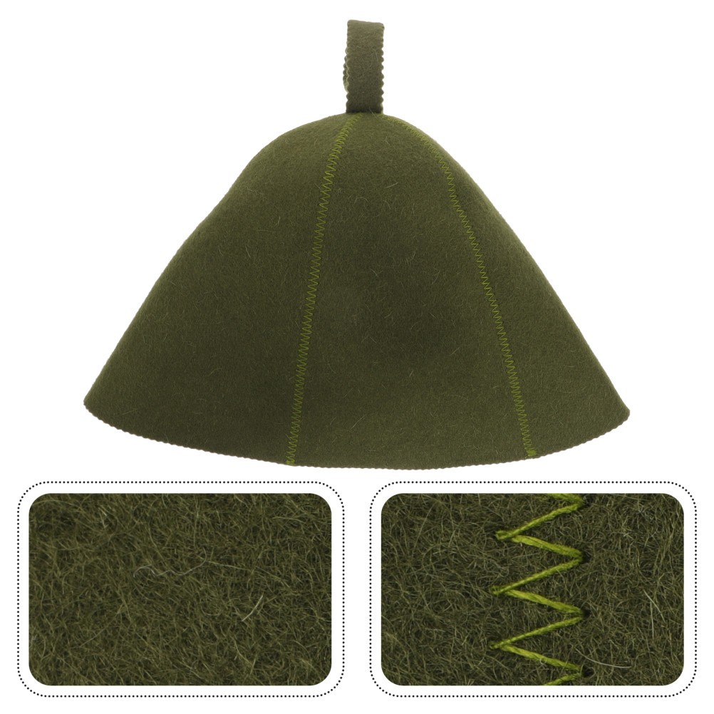 Sauna Hat for Men Women Soft Wool Bathing Cap Quick Drying Shower Accessories