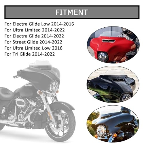 4.5" Wave Windshield Windscreen Wind for Touring Street Glide Electra Glide