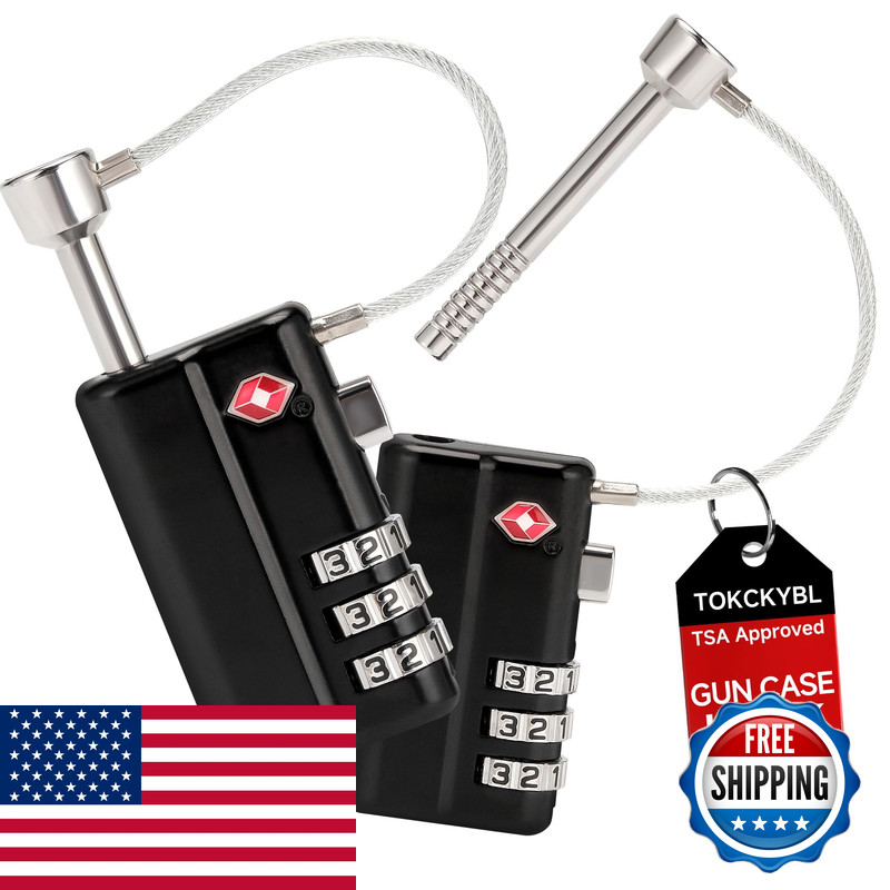 Tokckybl 2 Pack Professional Gun Case Lock Tsa Approved Heavy-Duty