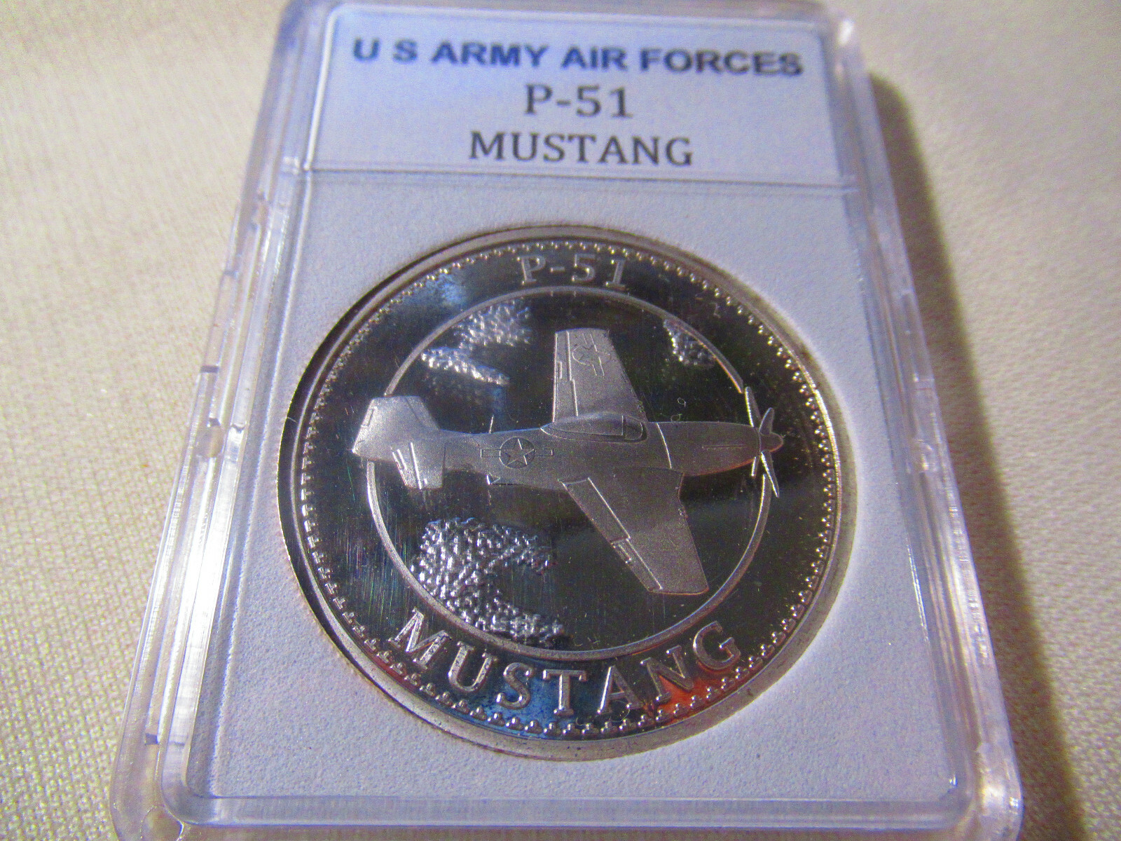 U S ARMY AIR FORCES P-51 MUSTANG Challenge Coin