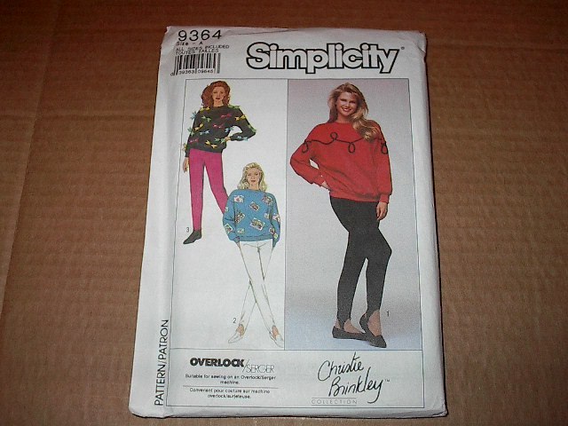 Simplicity Pattern 9364 Misses' Pull-On Pants and Pullover Top ~ Sz 6~24 ~ Uncut