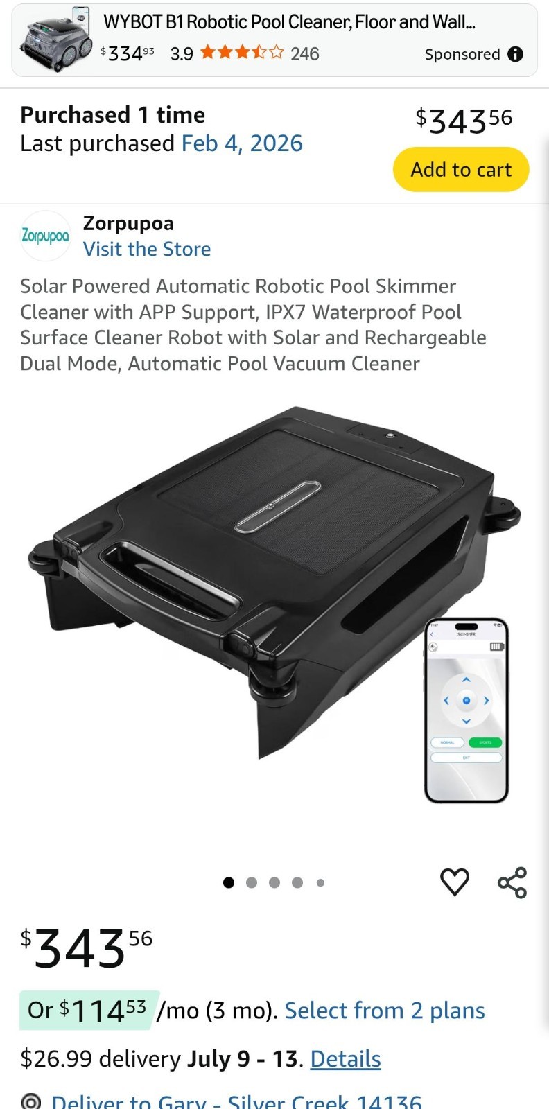 Robotic pool surface cleaner, Solar and wall charger - Dual Mode