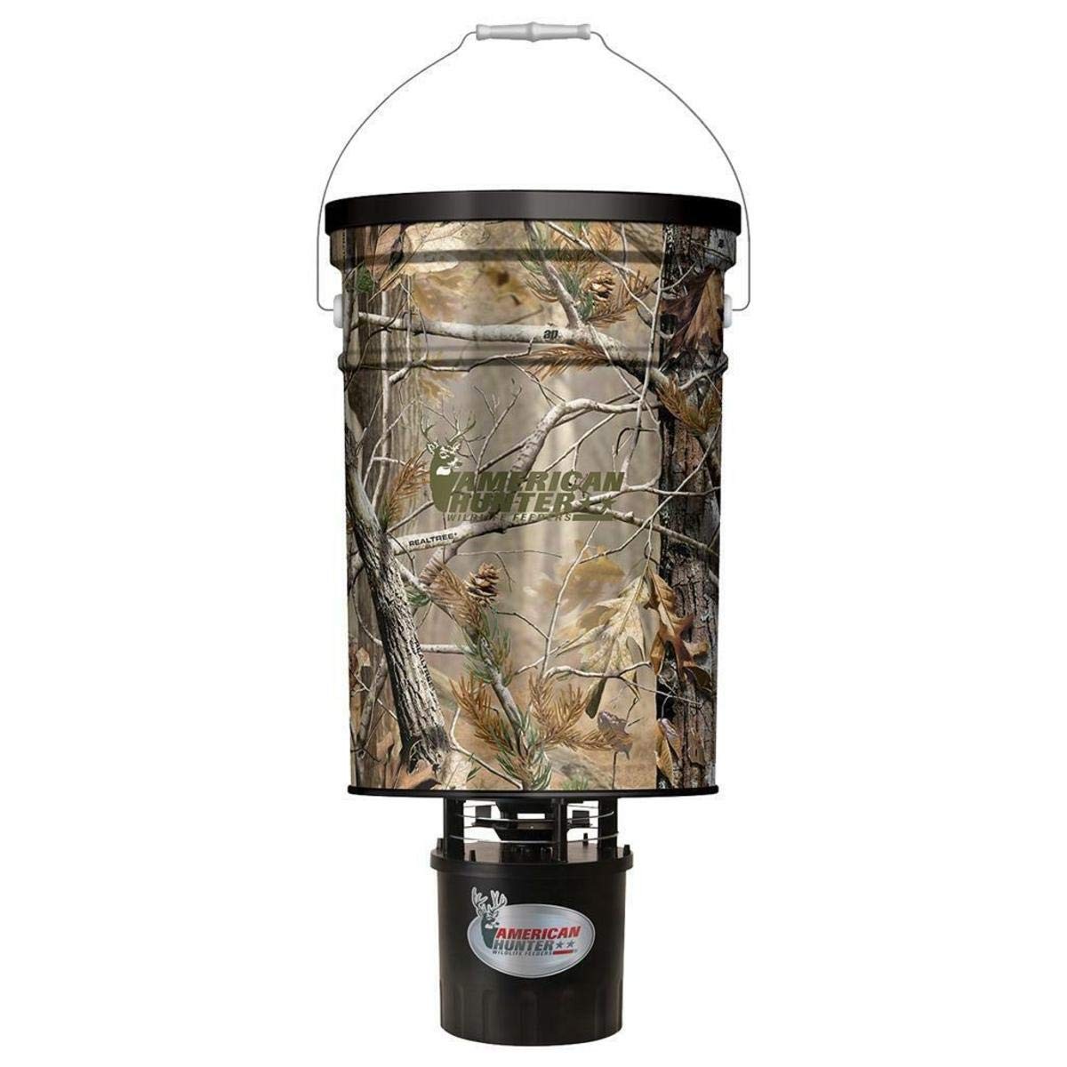 50 LB Hanging Feeder Hunting Durable Lightweight Camo Metal Game Feeder with ...