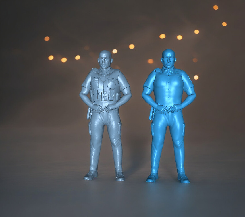 Police Officer Figure 3D Resin Print Law Enforcement Officer  Unpainted
