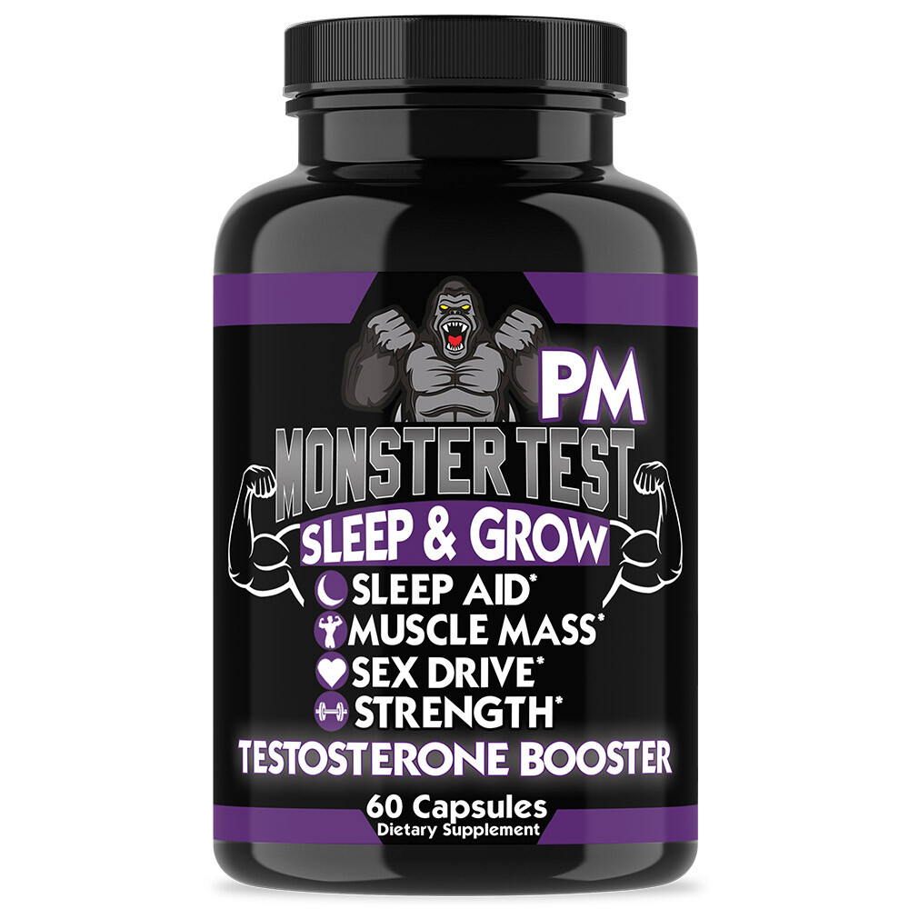 MONSTER TEST PM Test Booster for Men Tribulus T Sleep Pills