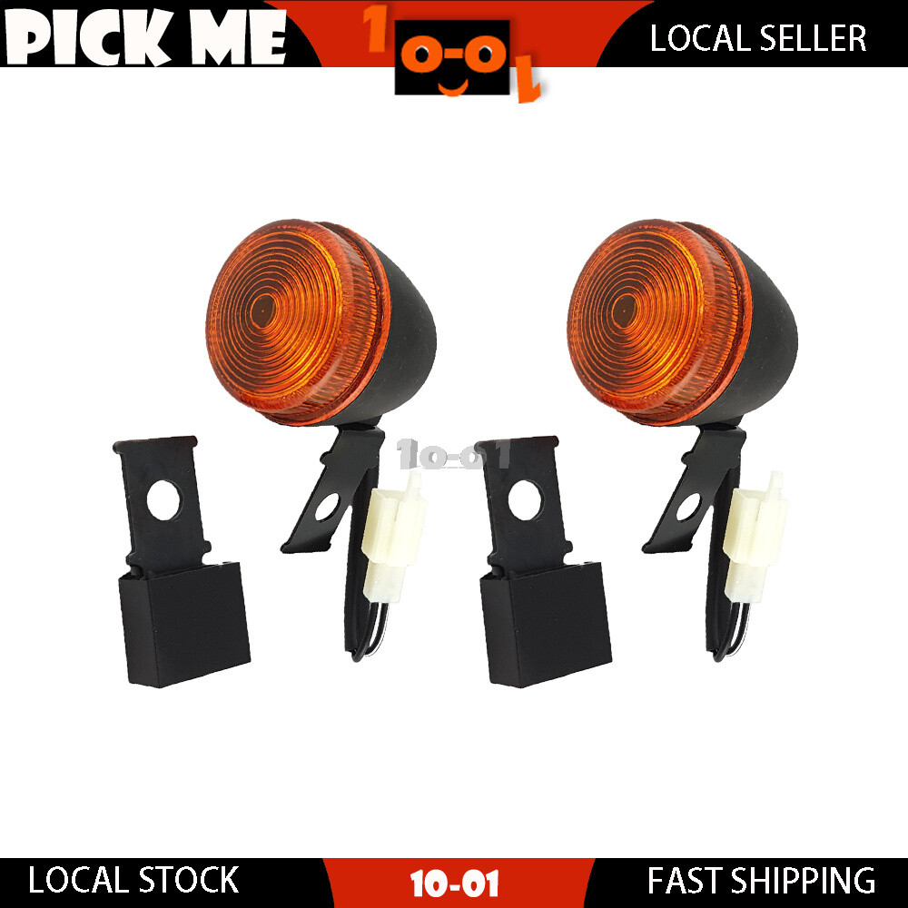 2X Left And Right Turn Signal Lights Indicators Fit HONDA XR250R 1979-1990 1991