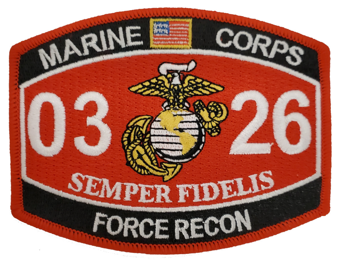MARINE CORPS 0326 6262MG MOS SEMPER FIDELIS PATCH USMC EGA