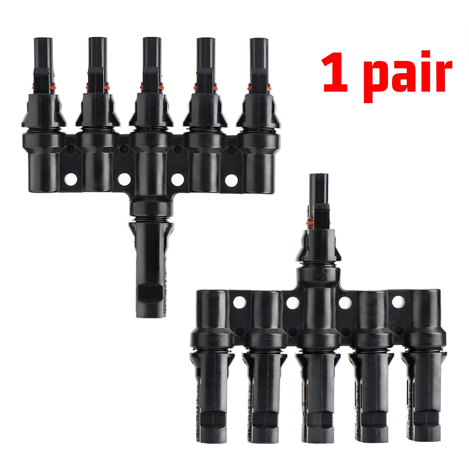 1 Female to 5 Male Solar T Branch Parallel Connector Solar Panel Cable Splitter