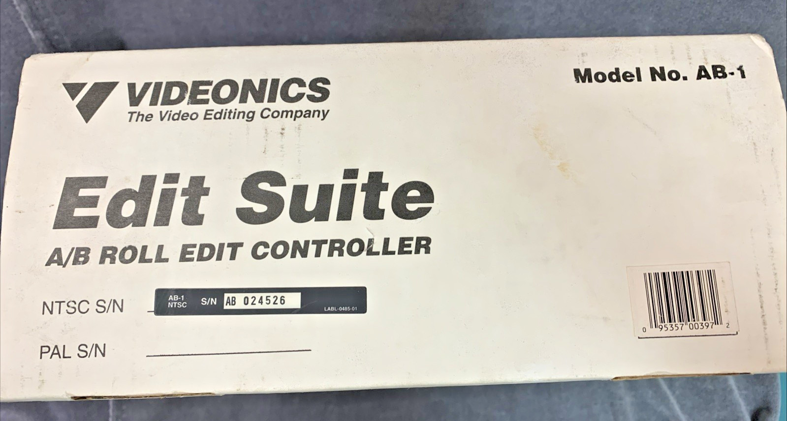 NOS Videonics Edit Suite A/B Roll Edit Controller Model AB-1 Original Box NTSC
