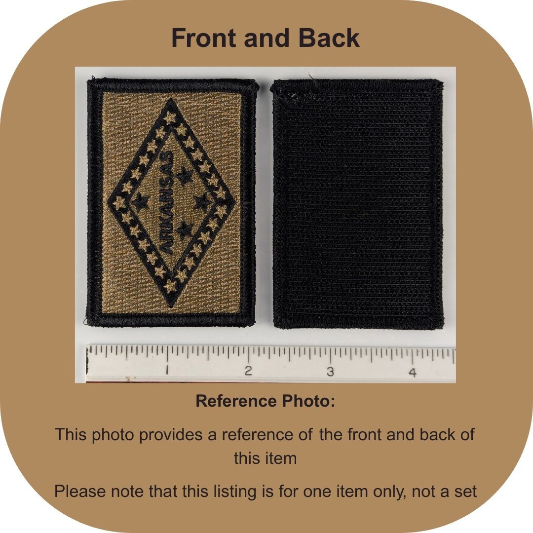 Arkansas State Flag Patch - Subdued Coyote Brown OCP - Hook Fastener Patch