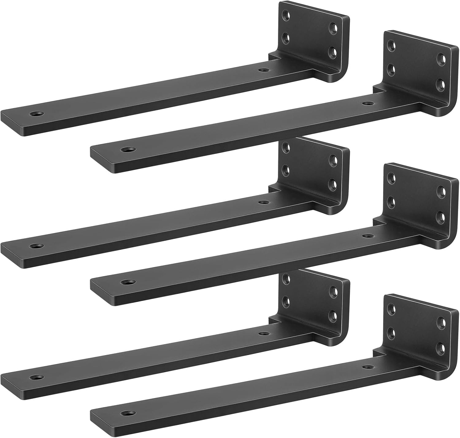 Heavy Duty Shelf Brackets, Floating Shelf Bracket 8 inch 6 Pack L Brackets for S