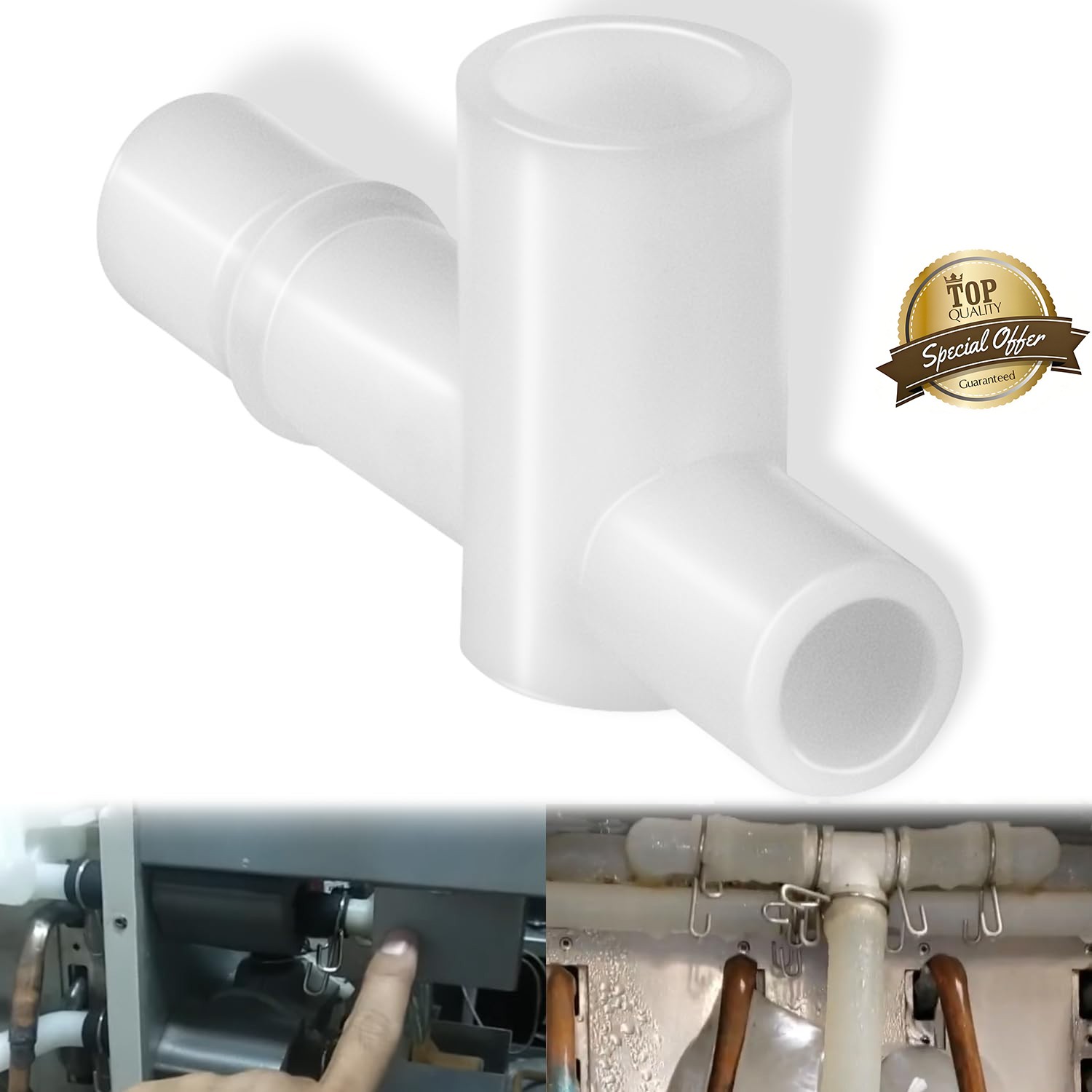 Replacement for Hoshizaki 4A0177-01 Sanoprene Tee 439197-01 Water Line Connector