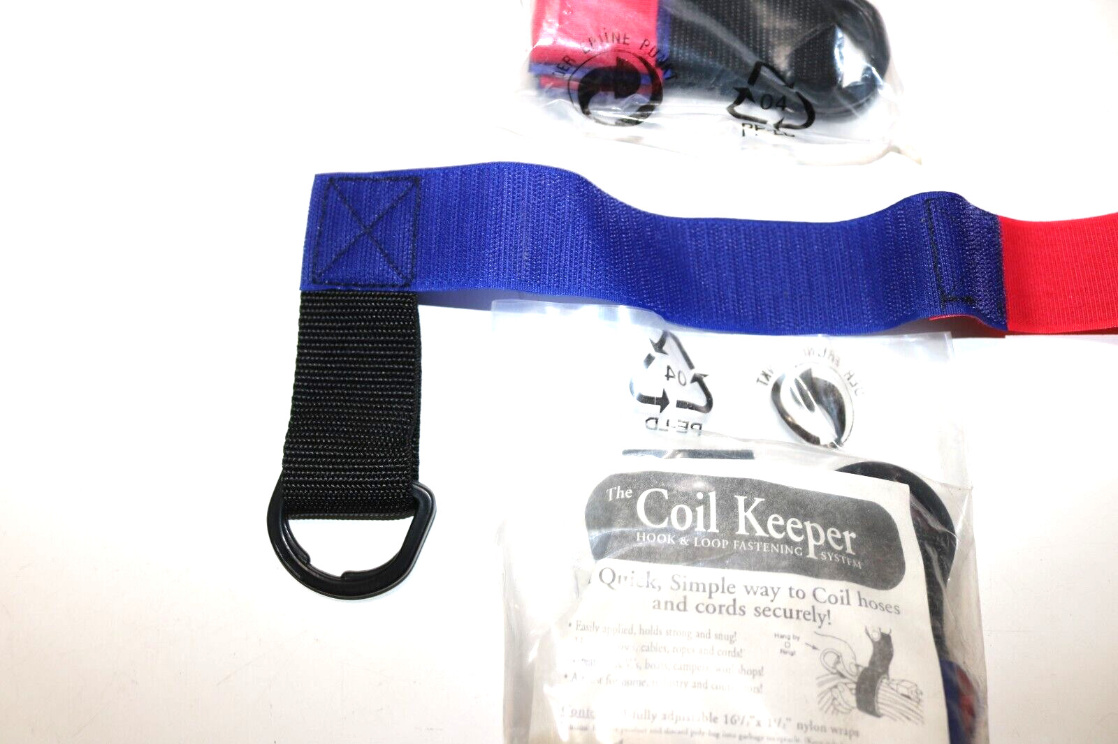 The Coil Cord Cable Keeper Organizer Straps with Hanging Ring - 3 Packs