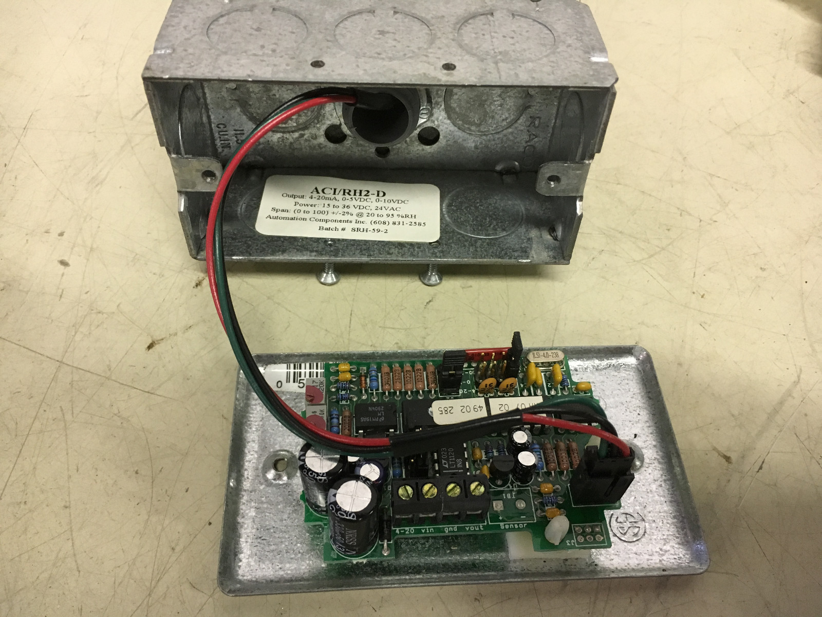 AUTOMATION COMPONENTS ACI/RH2-D HUMIDITY 2% WITH ANY THERMISTOR DUCT #A34