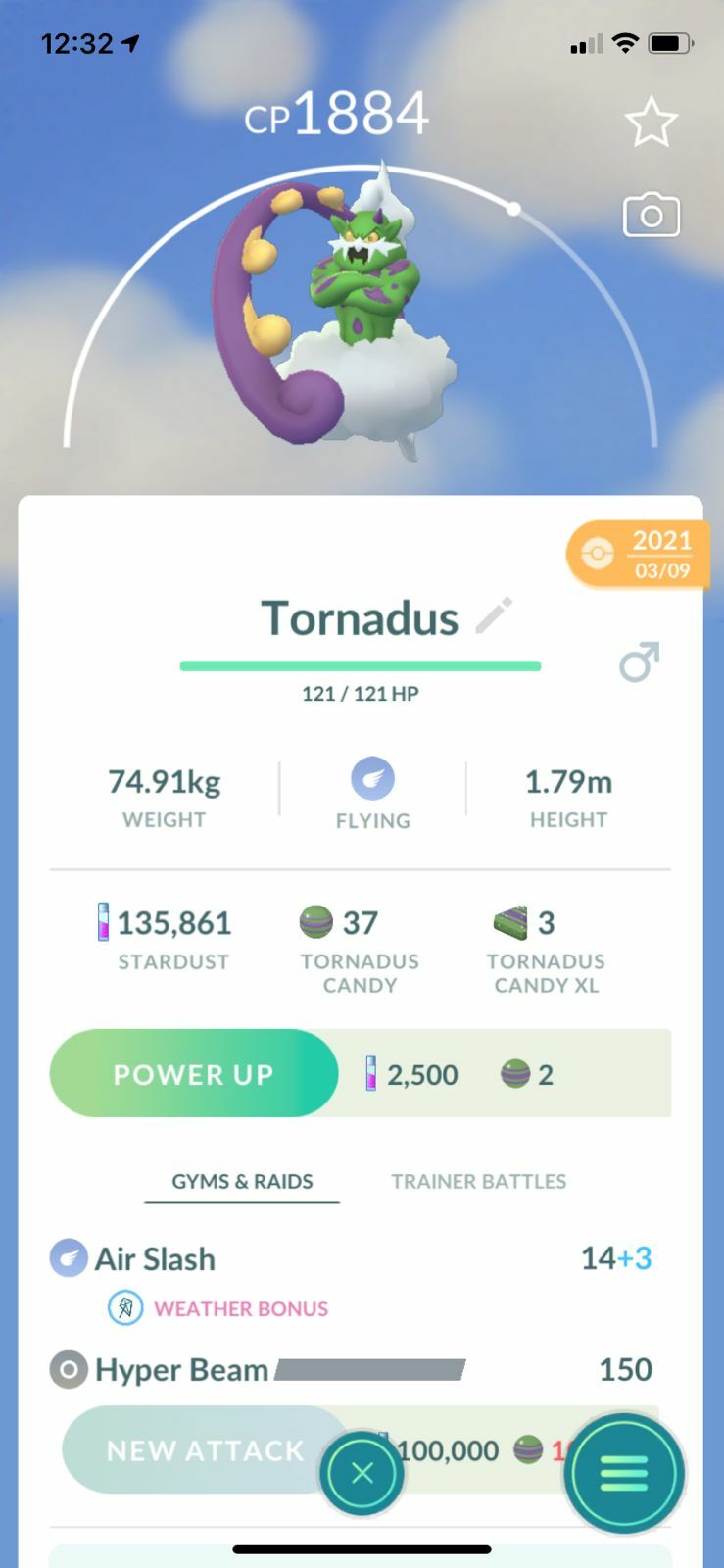 ⚡️ AMAZING LEGENDARY TORNADUS INCARNATE FORM! ⚡️ - PKMN GO!!! - NON REGIS TRADE!