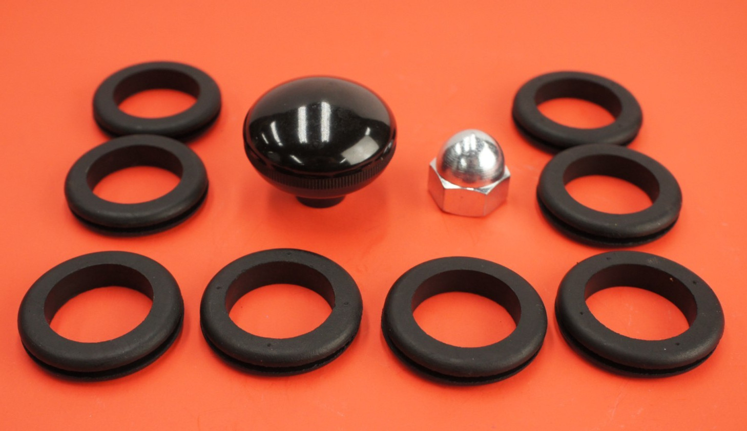 Steering Wheel Nut & Shifter Knob & 8 Grommets for Economy Power King Tractor