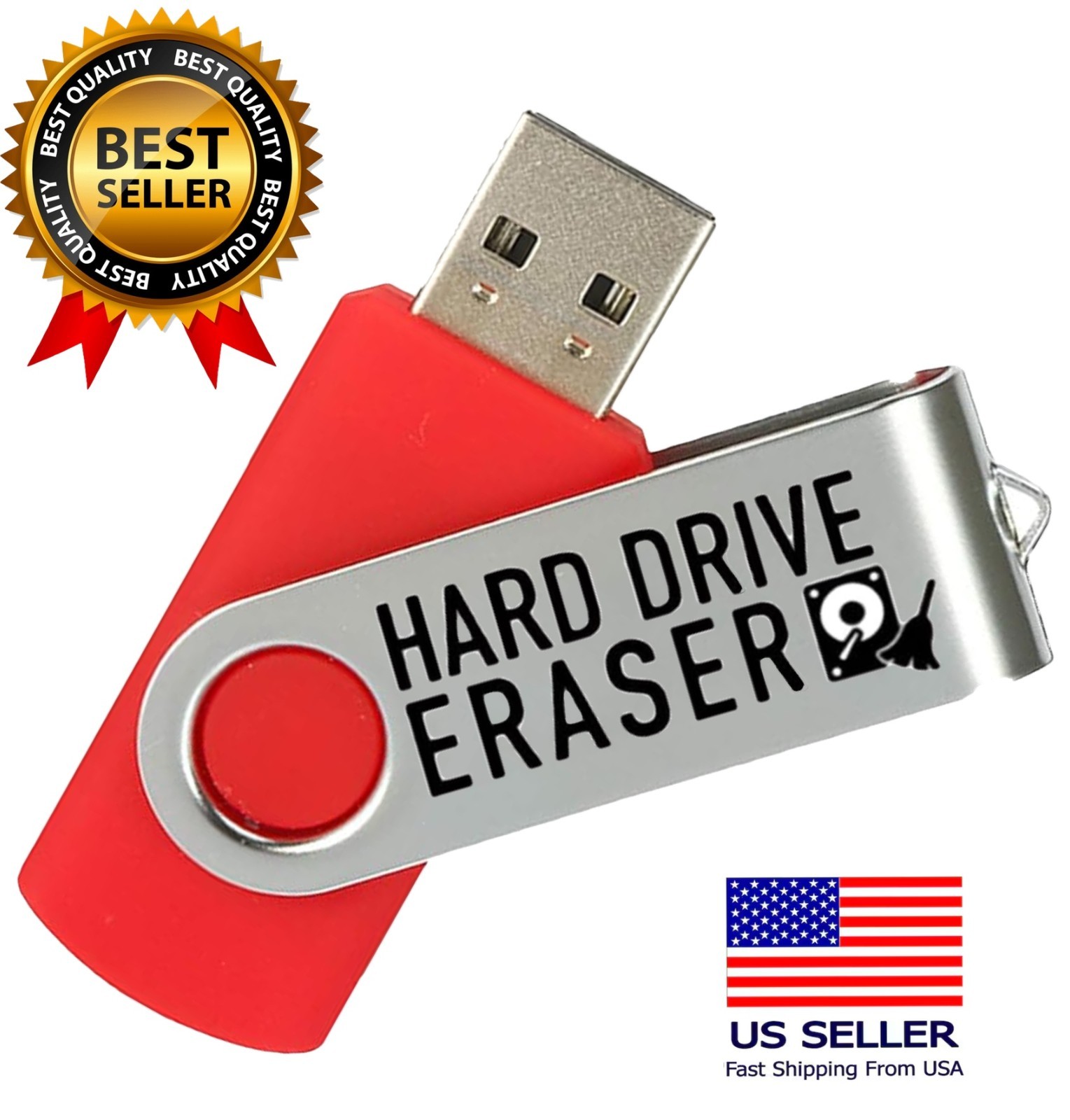 Computer PC Hard Drive Eraser Stop Identity Theft Remove Wipe Erase Data New USB