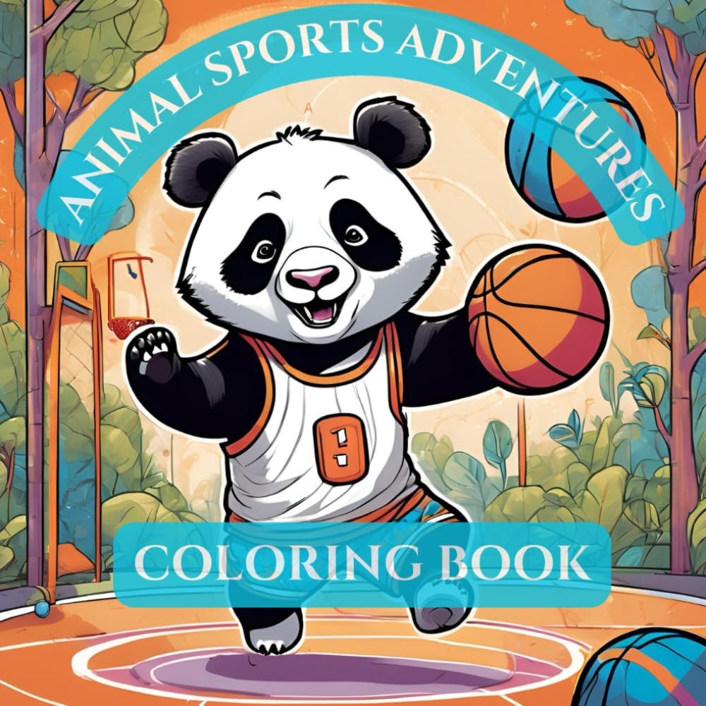 Animal Sports Adventure Coloring Book is a fun and engaging coloring book for ki