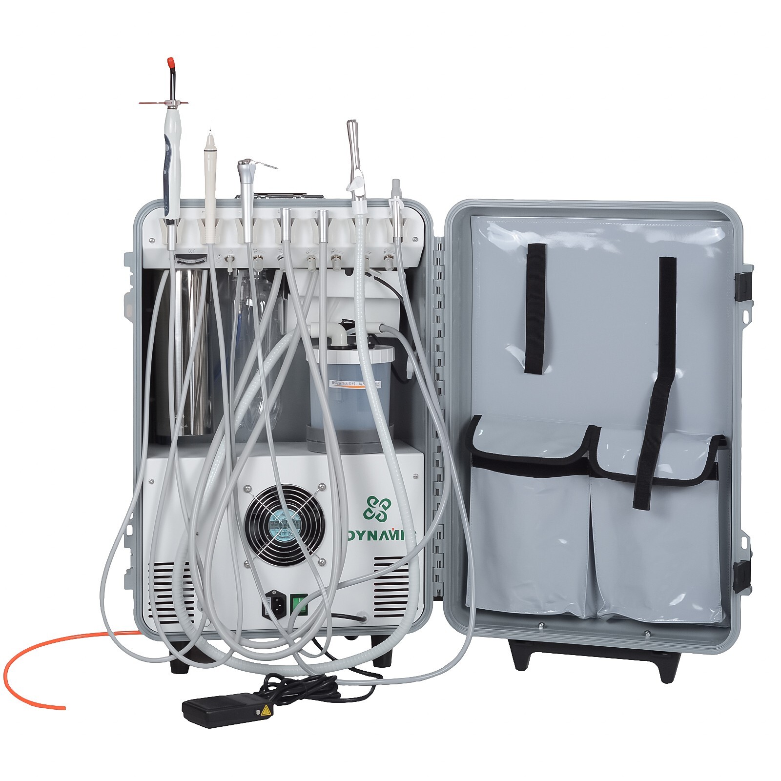 Dynamic DU852 Portable Dental Unit with Air Compressor and Ultrasonic Scaler 4H