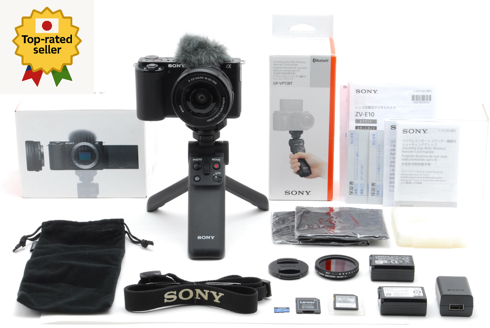 [TOP MINT IN BOX] SONY ZV-E10 Mirrorless Camera 16-50mm OSS Vlog Kit From Japan