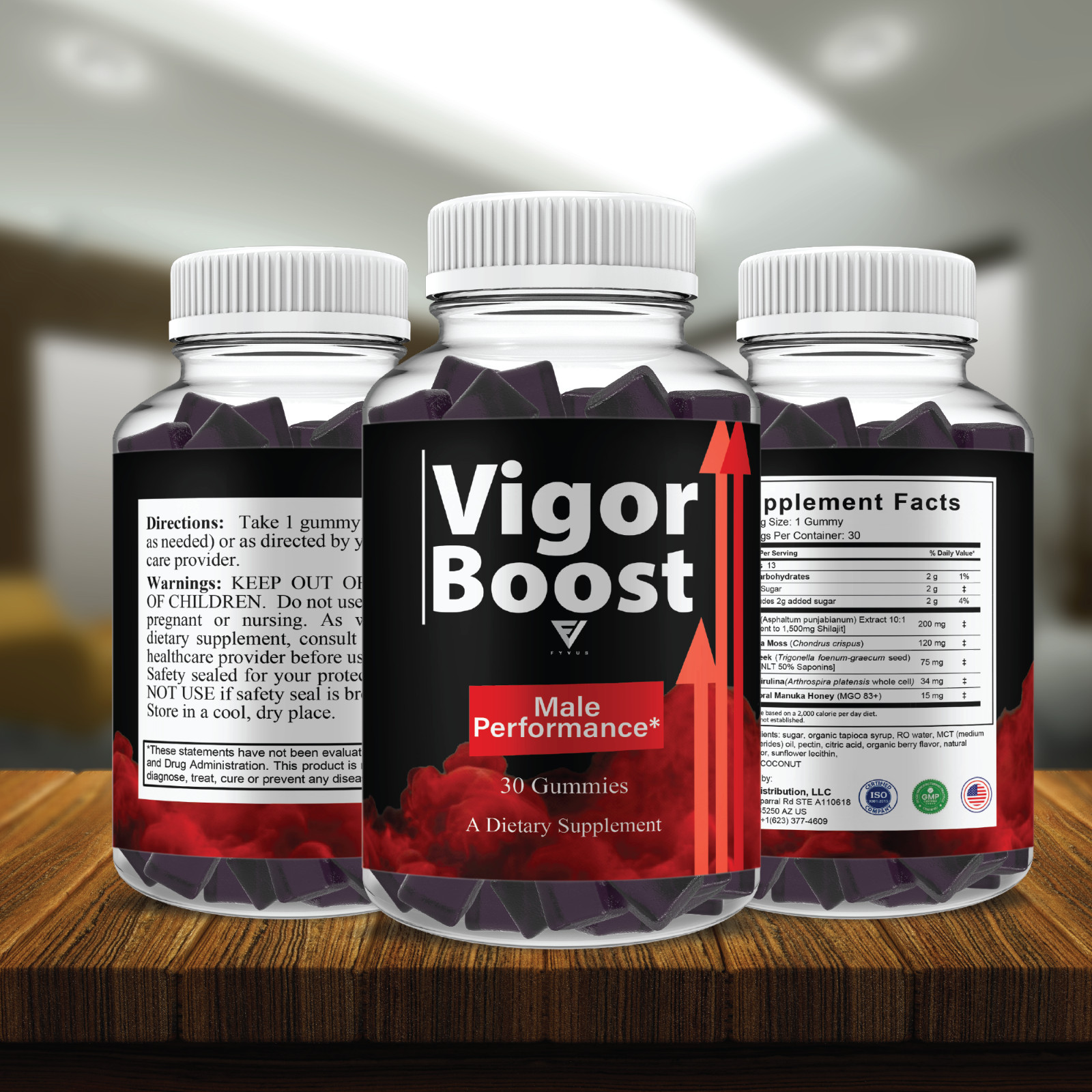 (5 Pack) Vigor Boost Performance Gummies, VigorBoost Premium Gummy (150 Gummies)