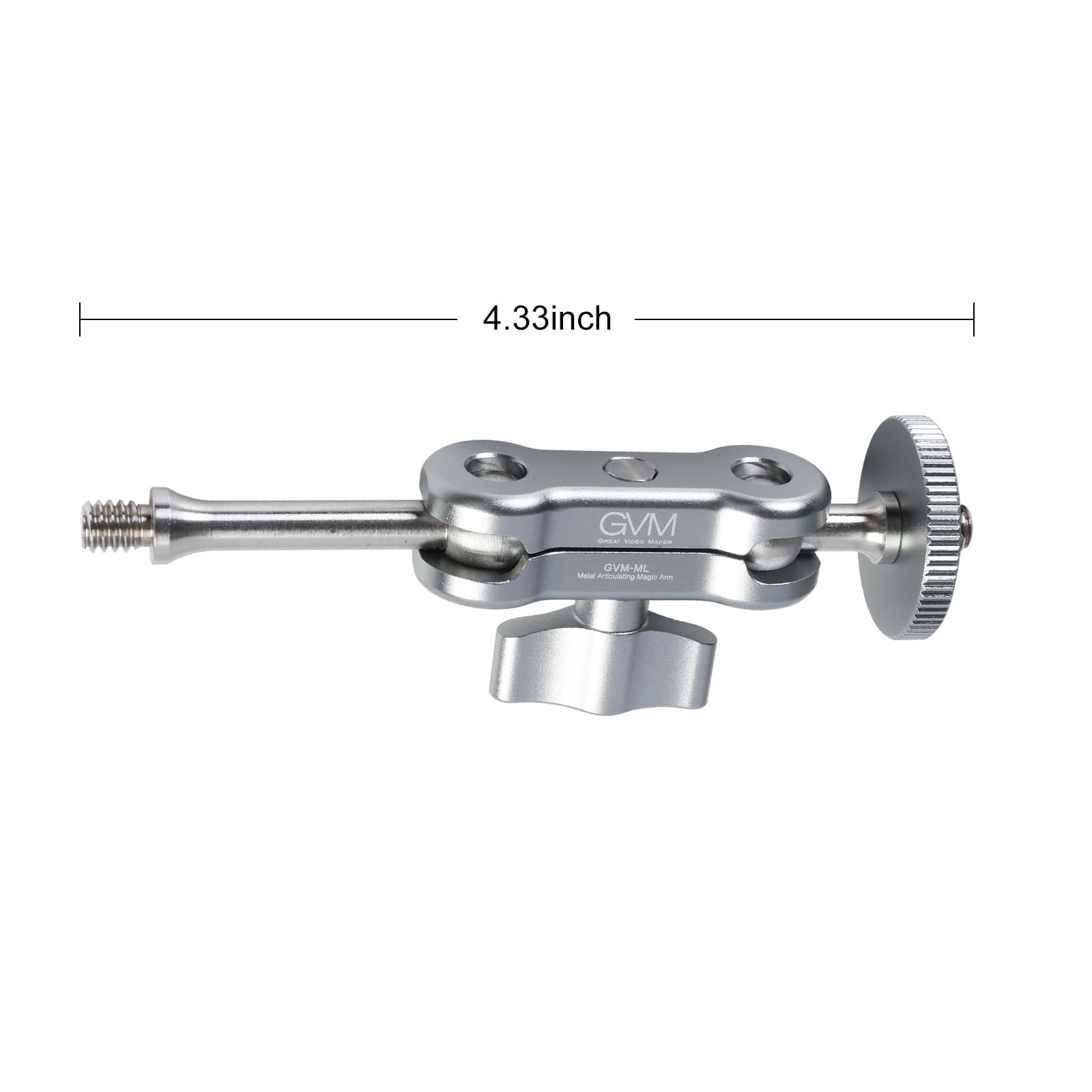 GVM Adjustable Magic Arm Camera Mount 1/4 Inch Screw Articulating Alloy 4.33