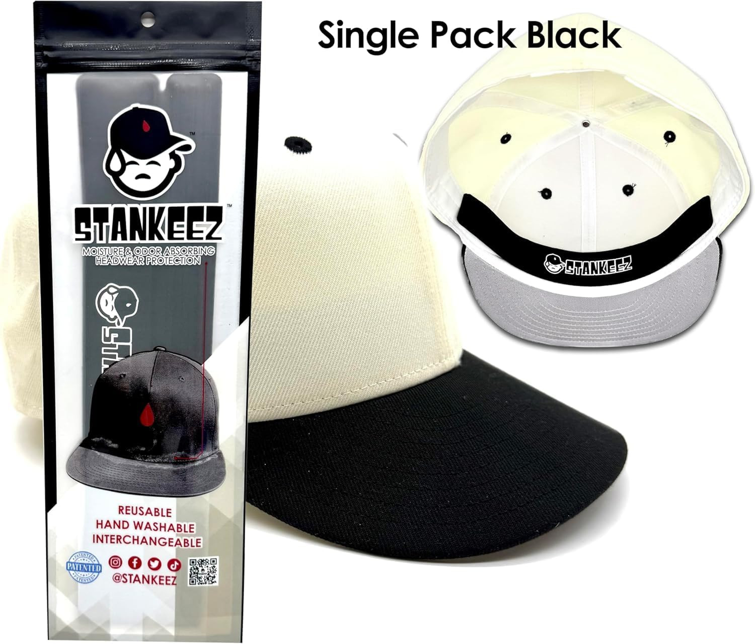 Hat Liners - Reusable Hat Sweat Liner - Hand Washable & Non-Adhesive Shields Pad