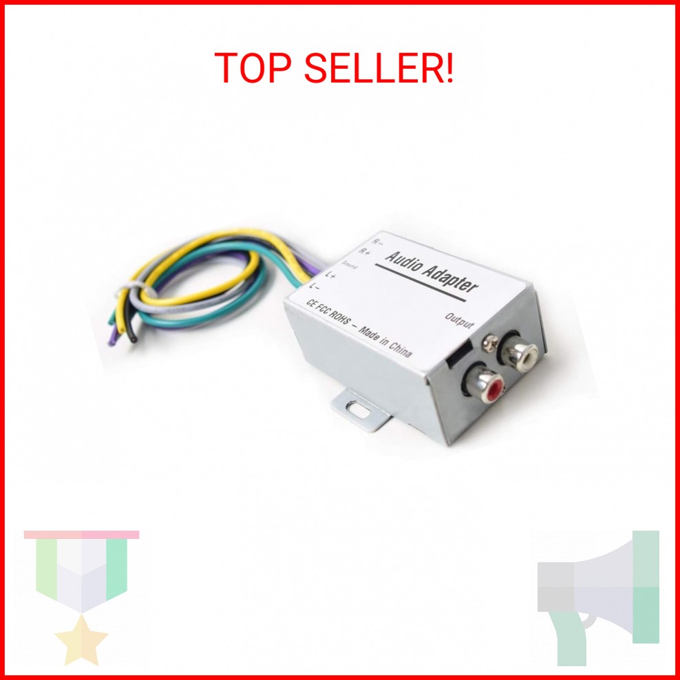 Car Stereo Audio Speak Signal Hi-Low Converter for Auto Amp Subwoofer Amplifier