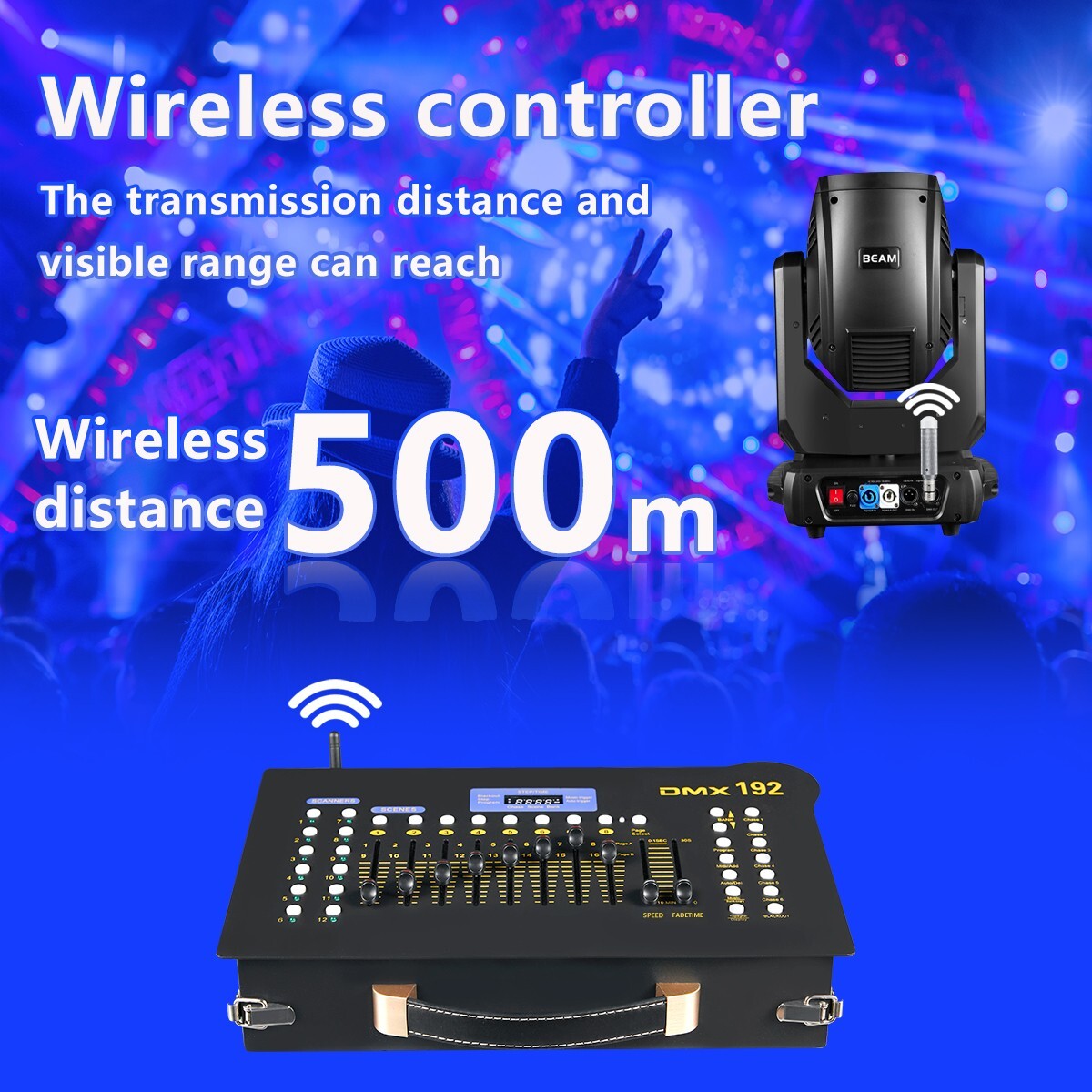 Wireless Mini 192CH DMX Controller Par Light Simple Operate Lighting Console