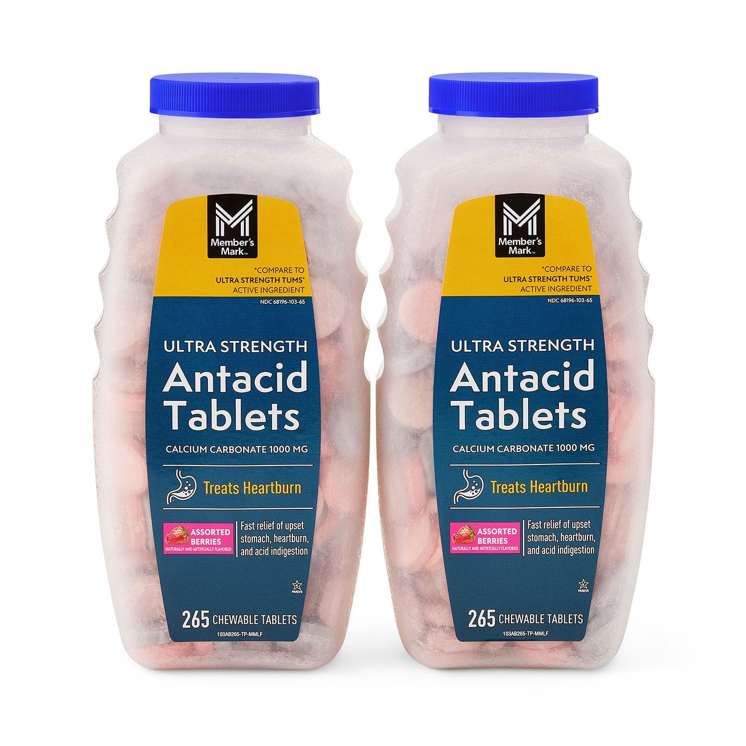 Member's Mark Ultra Strength Antacid – 2 Pack – 530 Tablets – Assorted Berry
