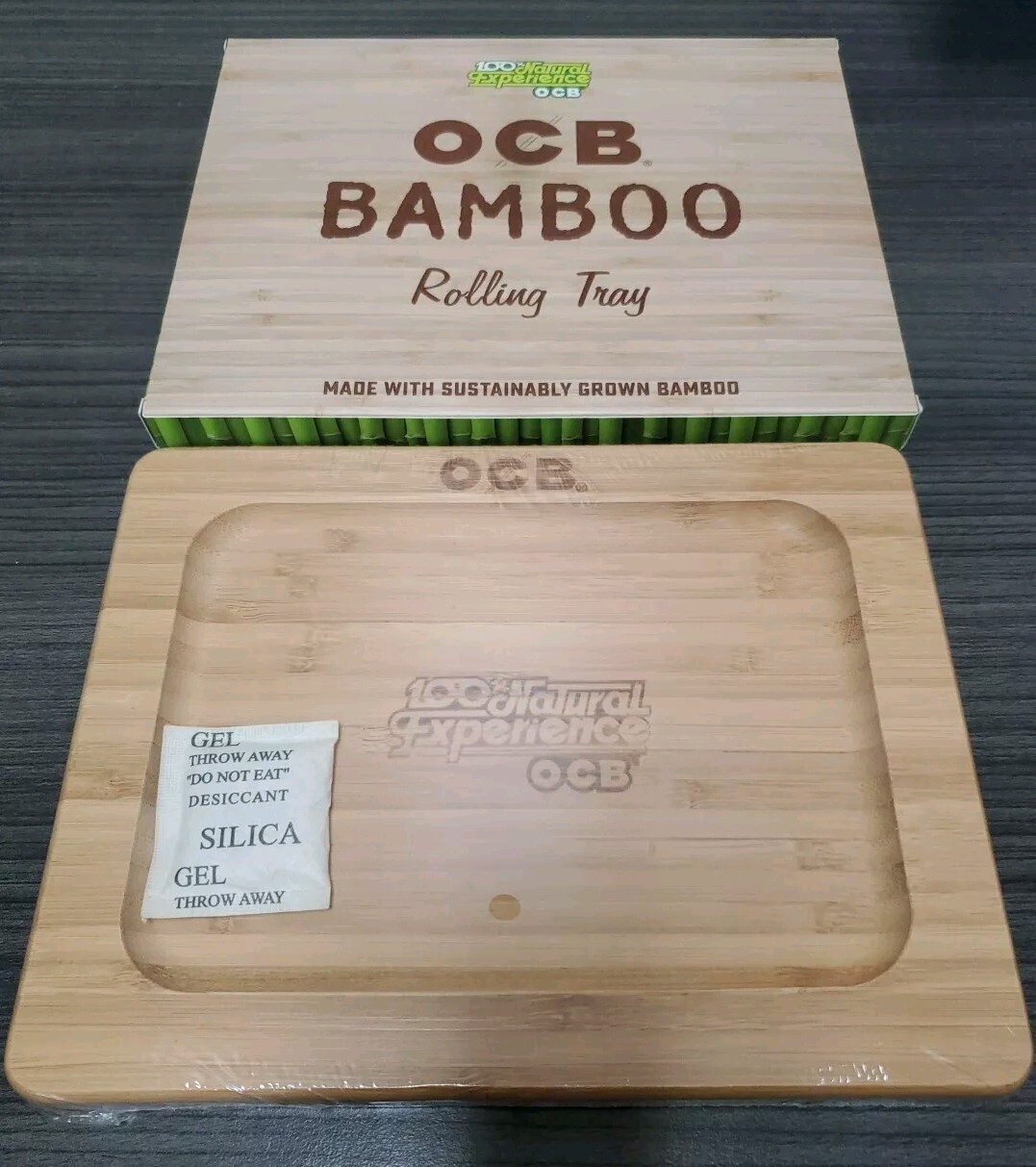 OCB Bamboo Rolling Tray - 9" x 7"