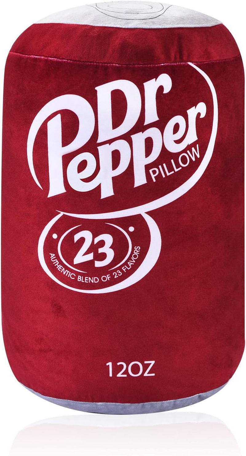 Dr Pepper Pillow   Soft Plush Soda Can Design   Funny Decorative Throw Pillow