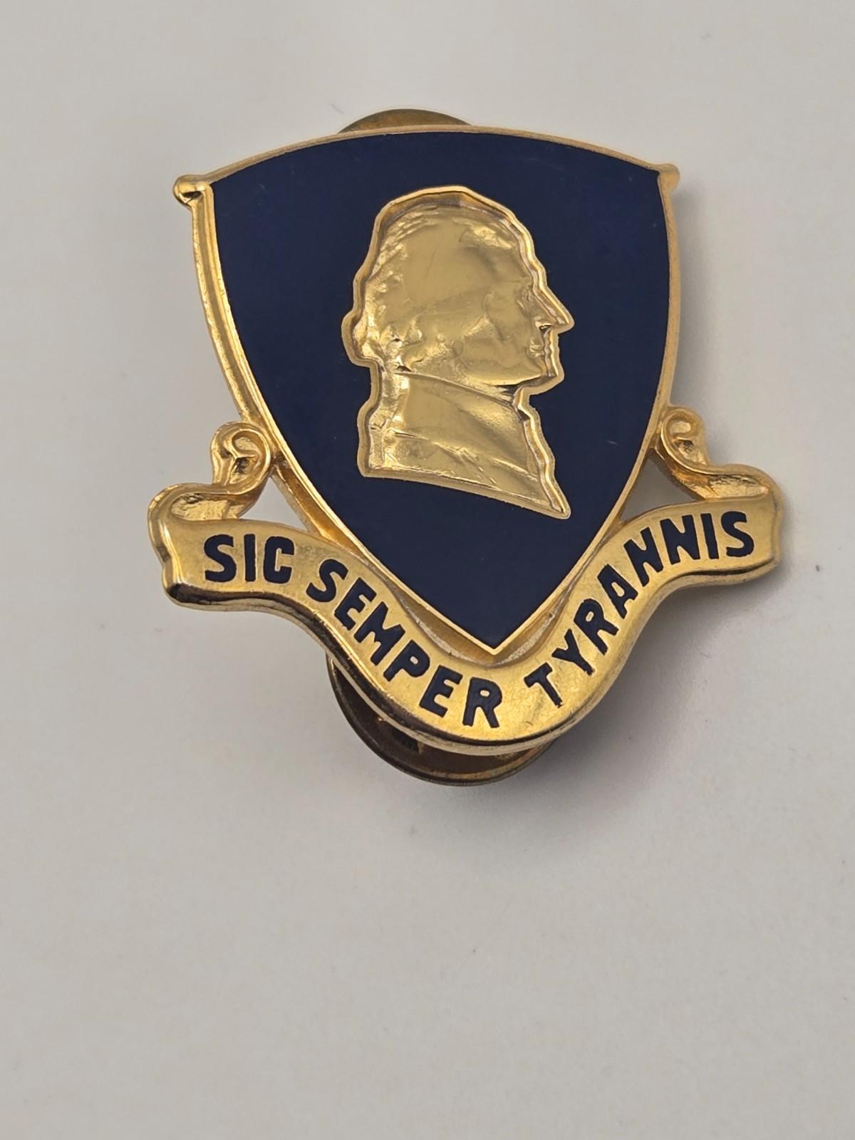 Vintage Army DUI Pin - "Sic Semper Tyrannis" 80th Training Command