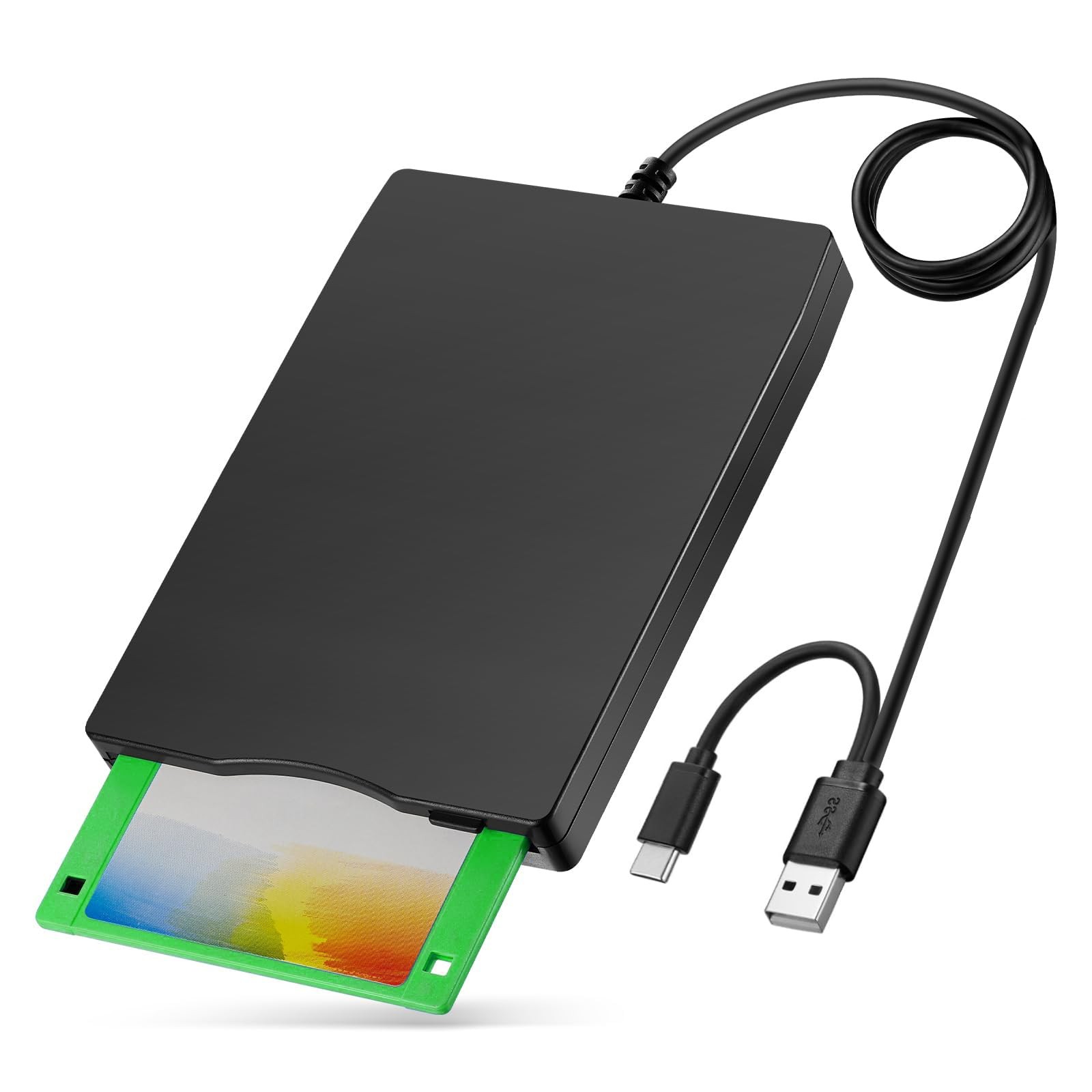3.5-inch USB-C External Floppy Disk Reader - 1.44 MB Portable FDD for PC/Lapt...