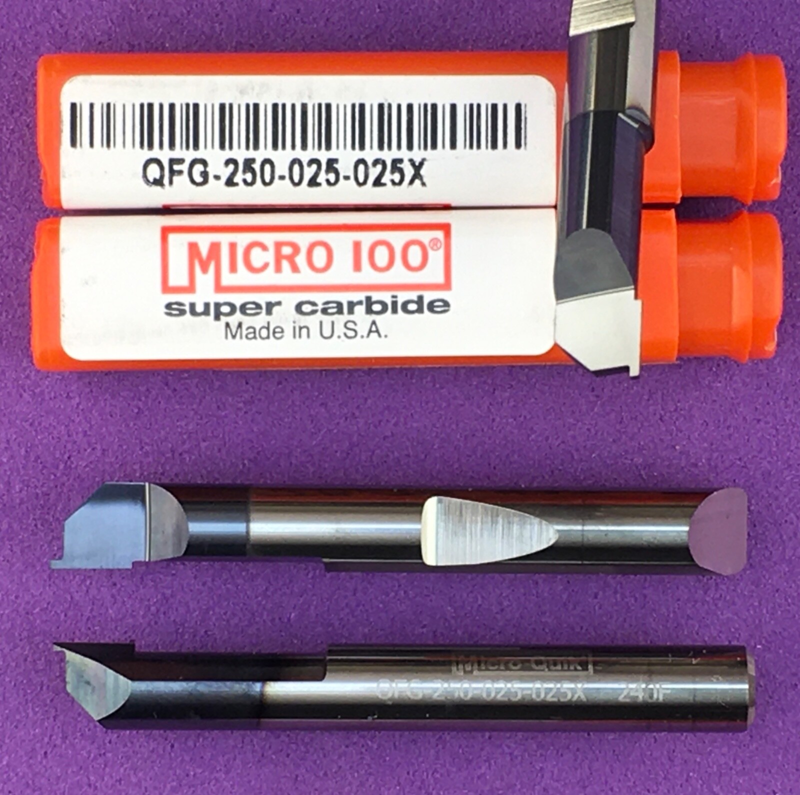 MICRO 100  QFG -250-025-025X  Carbide Face Grooving Bar; .025"; AlTiN🎯Machinist