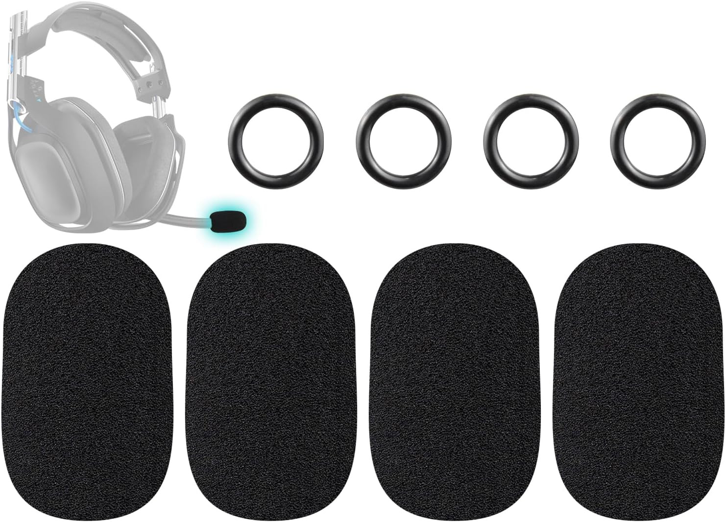 4Pcs Microphone Cover for Astro A10 Gen 1/2, A20 Gen 1/2, A30/A30 Lightspeed, A4