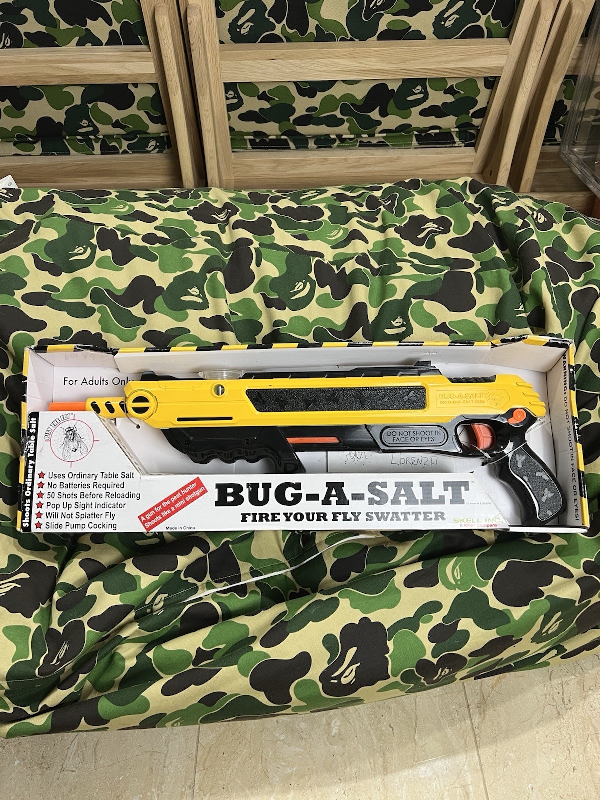 Bug-A-Salt 1st Version Yellow Edition Fly Gun Insect Eradicator New In Box OG