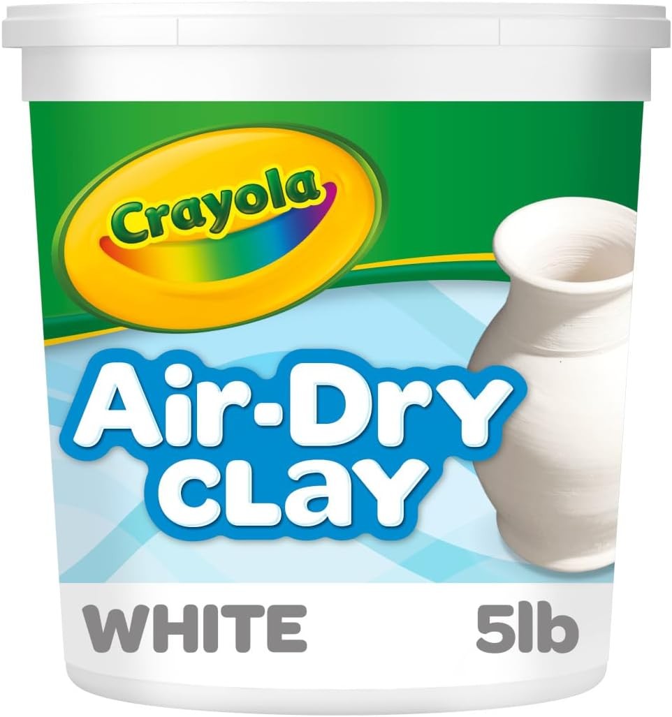 Crayola Air Dry Clay (5lbs), Natural White Modeling Clay for Kids, Sculpting