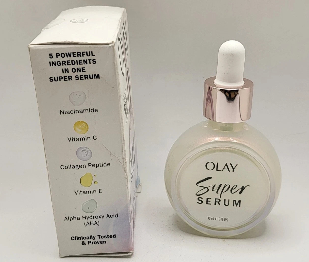 Olay Super Serum 5-in-1 Anti-Aging Face Serum 1 fl oz/30mL ~ NIB FAST FREE SHIP!
