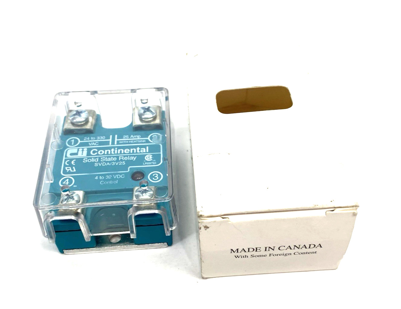 Continental SVDA/3V25 Solid State Relay 24 to 330 VAC 25Amp