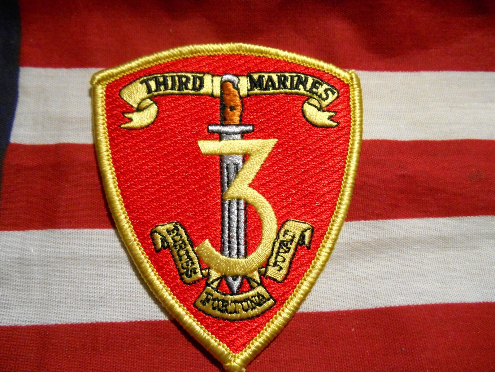USMC UNITED STATES MARINE CORP 3RD MARINE POCKET PATCH