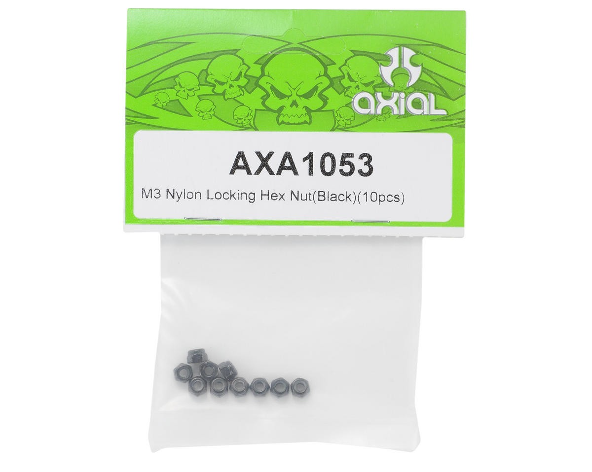 Axial M3 Nylon Locking Hex Nut (Black) (10) [AXIA1053]