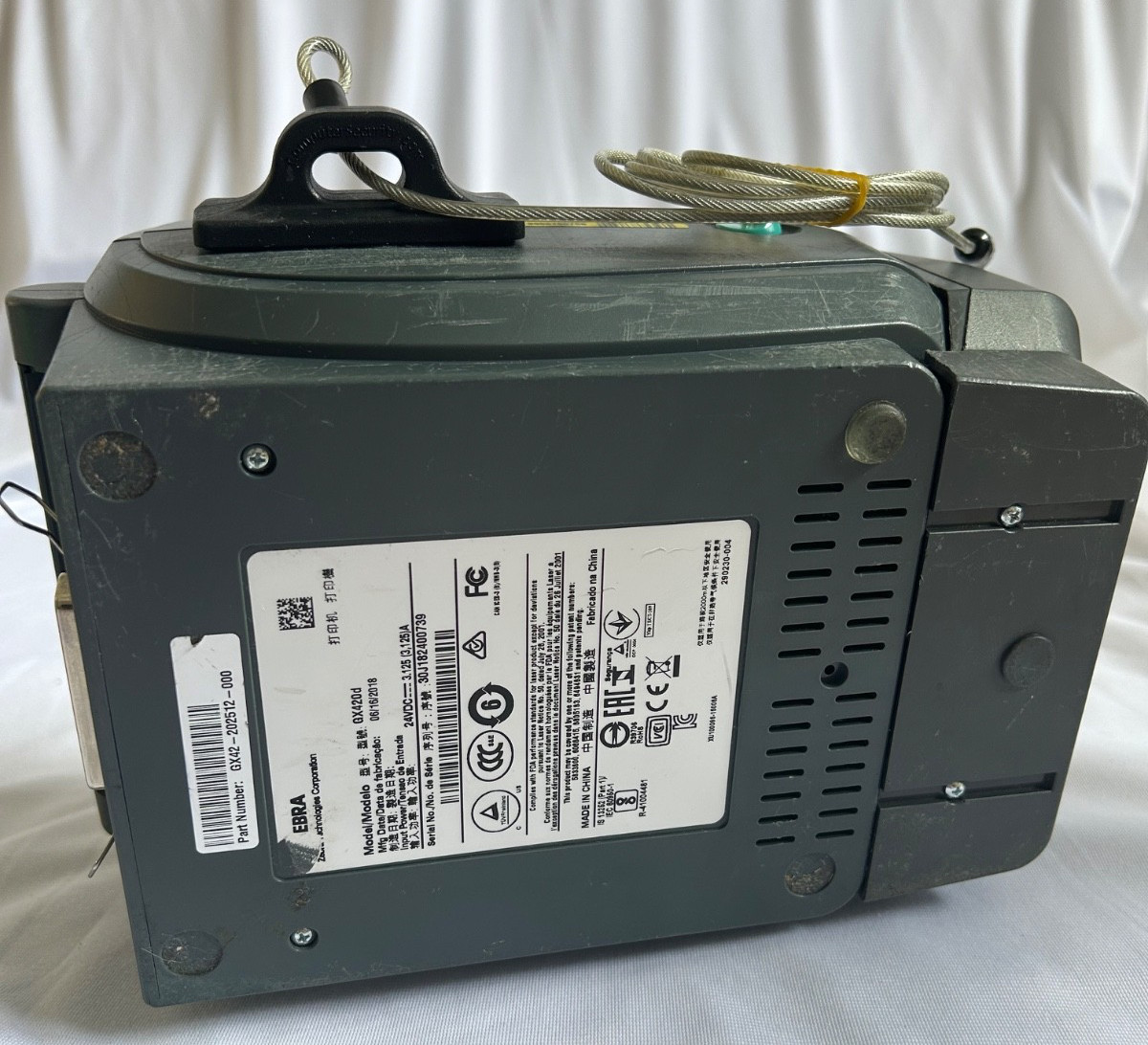 ZEBRA GX420D - LABEL PRINTER - Untested - No AC adapter