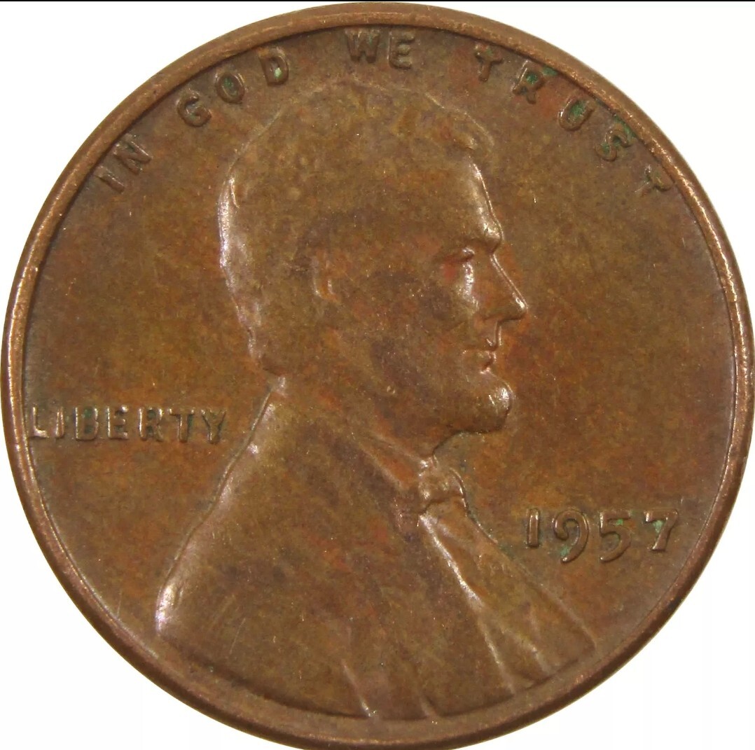 1957 Lincoln Wheat Penny- G/VG