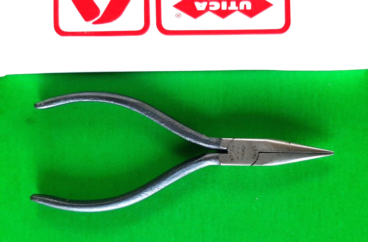 NOS New Vintage Utica 22 PLIERS 22 4-1/2" Chain Nose Pliers New Old Stock