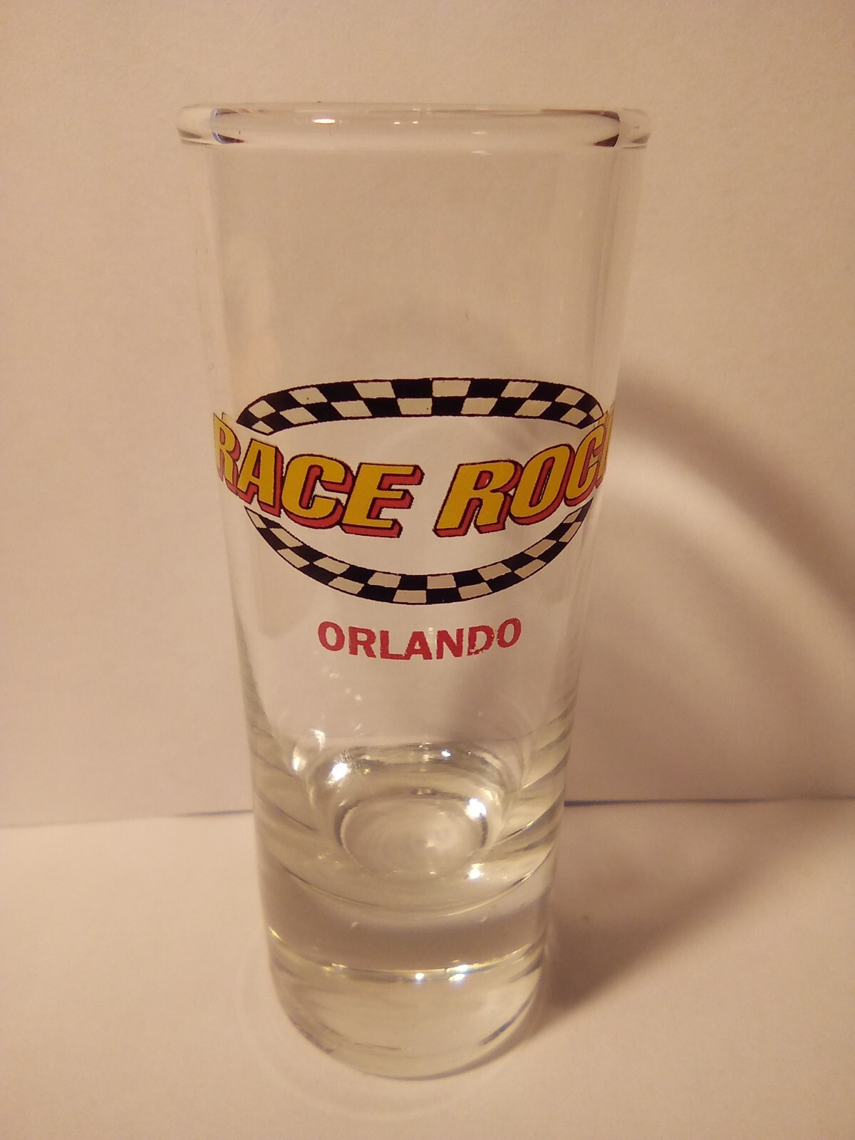 RACE ROCK RACING LOGO SHOT GLASS GREAT FOR ANY COLLECTION!